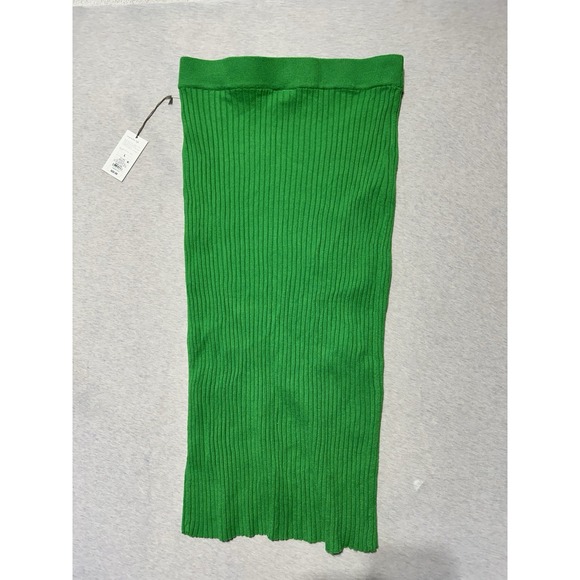 NWT A New Day Green Ribbed Midi Pencil Skirt L Large - Picture 7 of 7